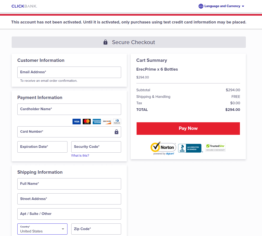 erec prime order form